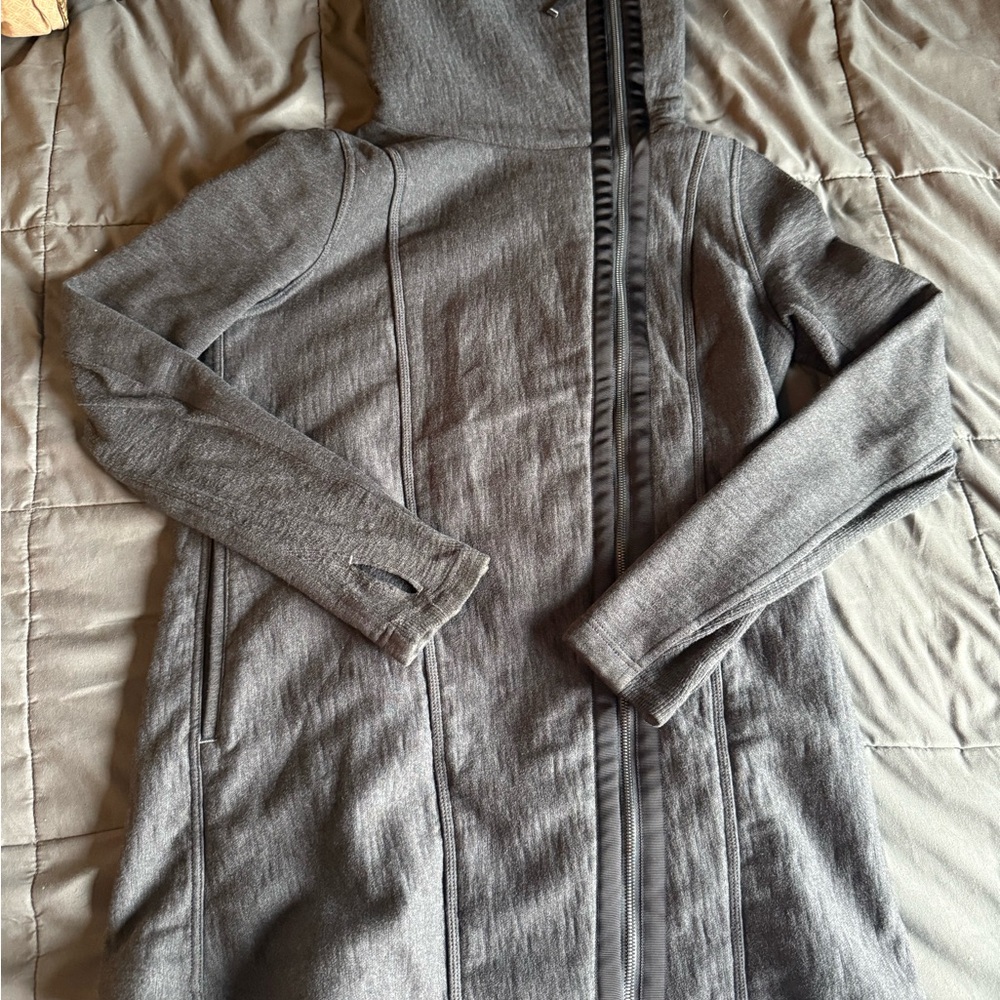 lululemon athletica Heather Gray Hooded Utility Jacket